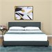 [Corium] Cama moderna em pele sintética Albacete - com colchão 189x210 Branco