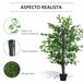 Árvore Artificial Ficus PE, PP, cimento e algodão lustroso Verde