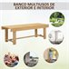 Banco de Madeira de Exterior Madeira de Abeto Outsunny Natural