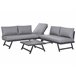 Beliani Conjunto lounge COCCORINO Cinza Escuro