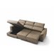 Chaise longue NAHIA com baú de 3 lugares Camel
