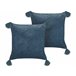 Beliani Cojín decorativo SETARIA Azul