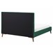 Beliani Cama com estrado Veludo BAYONNE 171x212 Cinza Claro