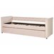 Beliani Cama com estrado Veludo LIBOURNE 102x220 Rosa Talco