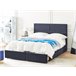 Beliani Cama com estrado Veludo VERNOYES 170x214 Preto