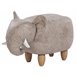 Beliani Puf animal JUMBO Cinza Claro