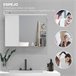 Armário Casa de Banho com Espelho MDF HOMCOM Branco