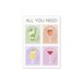 Gravura ALL YOU NEED 70x50cm marca MARCOMUEBLE Multicor