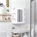 Armário com Espelho MDF e Vidro HOMCOM, casa - casa de banho 66 Branco