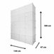 Armário Cubo Personalizável Caixa Premium 20 Cubos/Portas Branco