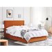 Beliani Cama com armazenamento Veludo ROUEN 168x214 Laranja