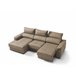 Chaise longue NAHIA com baú de 3 lugares Camel
