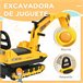 Escavadora sem Pedais PP e ABS HOMCOM Amarelo
