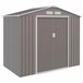 Abrigo de Jardim Aço Galvanizado e PP Outsunny 213 Cinza Claro