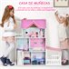 Casa de Bonecas Madeira de Pinho e MDF HOMCOM Casa de Bonecas Madeira de Pinho e MDF HOMCOM Rosa