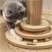 Arranhador para Gatos MDF, Sisal, PE PawHut Castanho