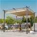Pérgola de Jardim tecido de aço e poliéster Outsunny 300x300 Multicor