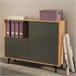 Aparador, Móvel Auxiliar de Sala, Buffet, 2 Portas, 1 Prateleira 86x112x33 cm Cinza