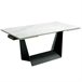 ANGEL CERDA Mesa de jantar extensível em mármore branco Branco/ Preto