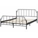 Beliani Cama com estrado Ferro MAURESSAC 164x206 Preto