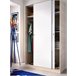 Armário 2 portas com efeito madeira 120 Branco