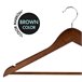 Max Home Pack de 10 cabides de madeira castanhos Castanho