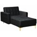 Beliani Chaise longue Veludo ABERDEEN Areia