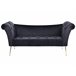 Beliani Chaise longue Veludo NANTILLY Preto