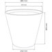 28 -Liter Pot de rack sintético Branco