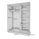Roupeiro YORK portas deslizantes com espelho 150x195cm Branco