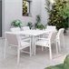 Set de jardim ONIX com mesa retangular e 6 cadeiras Branco