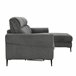 Chaise longue com cama ELIA Cinza