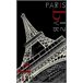Tapete de polipropileno CITY EIFFEL 120x170cm Preto