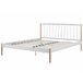 Beliani Cama com estrado Metal MAURS 187x209 Branco