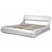 Beliani Cama com estrado Pele sintética AVIGNON 205x221 Cinza