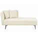 Beliani Chaise longue versão à esquerda Bouclé RIOM Branco/ Bege