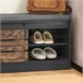 Banco para sapatos com porta de correr FSR120-HG SoBuy Cinza