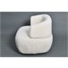 Cadeirão IVORY decorativo cor branca Branco