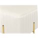 Beliani Tamborete Veludo DAYTON 93x48 Cinza Claro