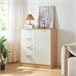 Aparador Varkaus com 4 gavetas + 1 porta MDF 80 Carvalho