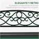 Banco de Jardim Aço e Ferro Fundido Outsunny 128x58 Preto