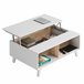 Mesa de centro Kira Carvalho/Branco Cor Carvalho