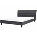 Beliani Cama com estrado Poliéster SAVERNE 197x228 Cinza Claro