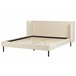 Beliani Cama com estrado Veludo ARETTE 184x206 Bege