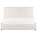 Beliani Cama com armazenamento Veludo LAVAUR 183x210 Branco/ Bege
