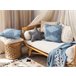 Beliani Almofada decorativa RHOEO 45x45 Azul