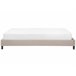 Beliani Cama com estrado Poliéster ROANNE 189x211 Bege
