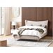 Beliani Cama com estrado Veludo CHALEIX 148x212 Cinza Claro
