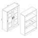 Vitrina Sorø com 2 portas 3 compartimentos 80 Carvalho