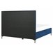Beliani Cama com estrado Veludo SEZANNE 170x215 Azul Marino